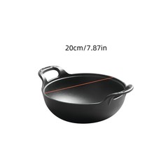 3 Sizes Cast Iron Wok, Heavy-Duty Cast Iron Skillet