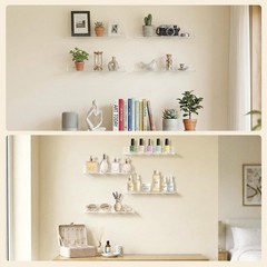 Lifewit Floating Shelves for 15x4x1.8 inches (38.1×10.16×4.57 cm), Clear