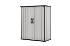Premier Tall 4.6×5.6 ft Resin Outdoor Storage Shed, Backyard Garden Shed with…