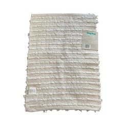 White Shag Rug 17”x24” New Shaggy Cotton Chindi Mat Soft Textured Bath Any Room