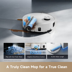 DREAME Aqua10 Roller White Robot Vacuum 30,000Pa Suction｜Certified Refurbished