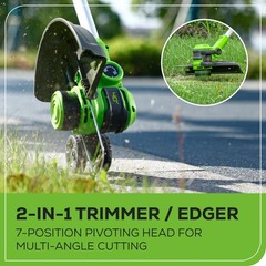 Greenworks 40V 13″ Gen2 Cordless String Trimmer/ Edger w/ 2Ah Battery & Charger