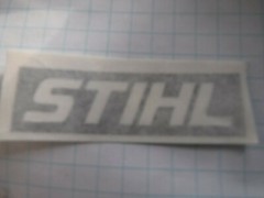 STIHL Full color bkgnd CUSTOM CHAINSAW LETTERING STICKER DECAL+/- 3/4″ x 2-1/2″