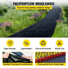 VEVOR 6′ x 300′ Woven Ground Cover Landscape Fabric 3.2-ounce Weed Barrier