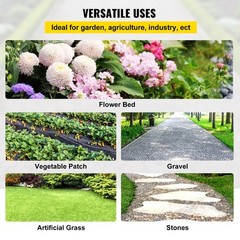 VEVOR 6′ x 300′ Woven Ground Cover Landscape Fabric 3.2-ounce Weed Barrier