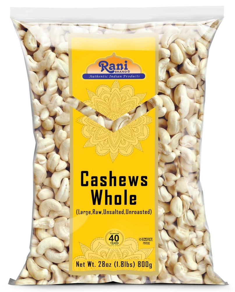 Rani Raw Cashews Whole (uncooked, unsalted) 28oz (800g)