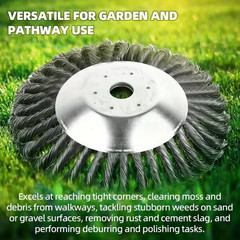 8″ Steel Wire Wheel Brush Grass Cutter Weed Eater Trimmer Head Garden Cleaning