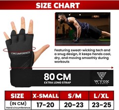 Gel Boxing Hand Wraps Inner Gloves for Men & Women, 80cm Quick Wrist Straps,
