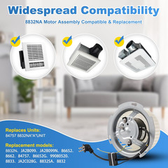 2026 Upgraded 8832N 8832NA a Unit Blower Motor Compatible with Nutone Replacemen