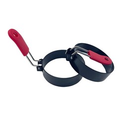 2 Round Non-Stick Stainless Steel Egg Ring for Fried Egg Pancakes Sandwiches 3″