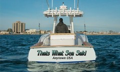 Boat Name Decal 4×24″ / Custom Hull Graphic / Premium Marine Vinyl Lettering GRB