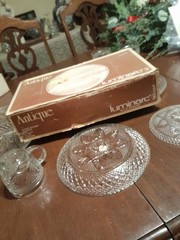 Luminarc J G DURAND ANYTIME CUT CRYSTAL Snack SET 12 Piece NEW