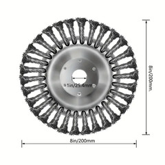 8″ Steel Wire Wheel Brush Grass Cutter Weed Eater Trimmer Head Garden Cleaning