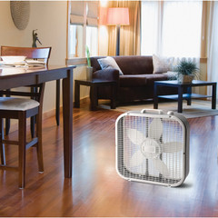 20″ 3-Speed Classic Box Fan with Weather-Resistant Motor, White, B20200