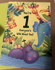 Happy Birthday 1 Year Old Card Hallmark Greeting Card Fast Ship “One” Animals