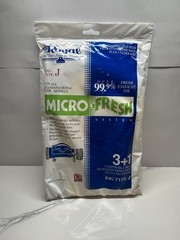 Royal Micro Fresh Type J Vacuum Bags 9 Total (3 Packs of 3) Allergen Filtration