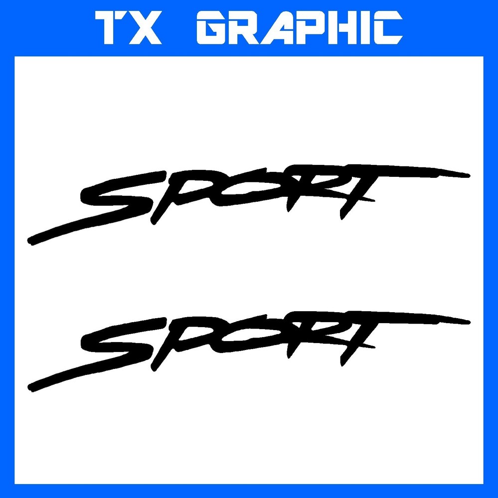 SPORT 1 SET OF 2 STICKERS VEHICLE GRAPHIC VINYL LETTERING CAR DECAL