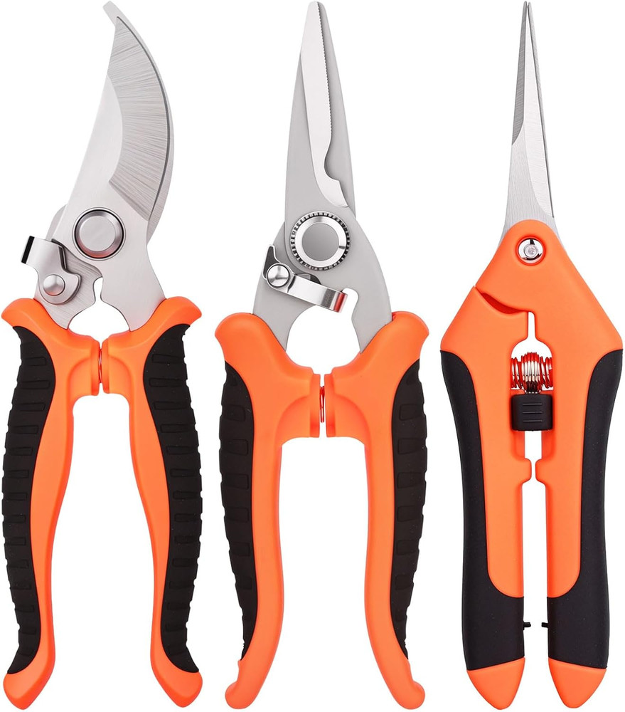 Pruning Scissors Garden Shears Hand Tools Plant Trimming Pruners 3 PCS-NEW