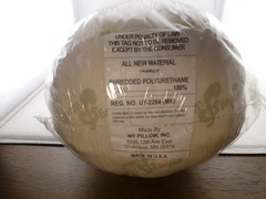 MyPillow Bolster Pillow 6″ Round x 18″ White Shredded Poly Fill USA Made R5