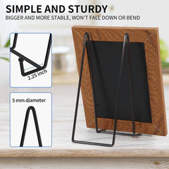 5-Pack 10.3 In. Black Decorative Stand Display Easels for Plates, Books, and Fra