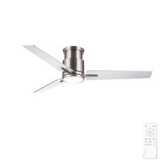 52″ Brushed Nickel Low Profile Ceiling Fan with Light Energy Saving Fan NEW