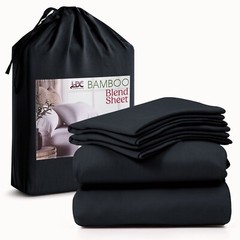4-Piece Premium Bamboo Bed Sheet Set Deep Pocket Breathable Soft Bamboo Sheets