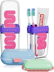 Travel Soap Case Container, Portable Toothbrush Travel Case Dish Tray, 7.88 Inch