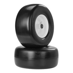 2pcs 13×6.50-6 Flat Free Lawn Mower Tires and Wheel 13×6.5-6 13×6.5×6