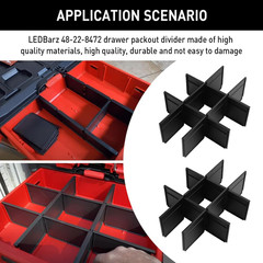 48-22-8472 Drawer Packout Divider/Organizer for Milwauke 3 Drawer Packout Access