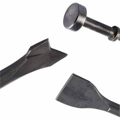 A Set Air Hammer Chisels Set, Carbon Steel Air Chisel Bits, Pneumatic Air Hammer