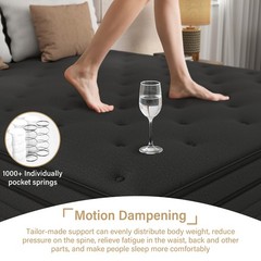 12″14″ Twin Full Queen King Size Mattress Memory Foam Hybrid Spring Bed In a Box