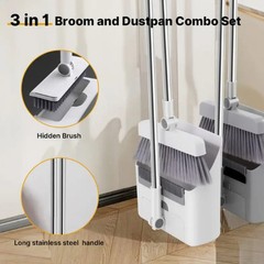 3in 1 Broom and Dustpan Set Floor Brush Long-handled Broom And Dustpan For Home