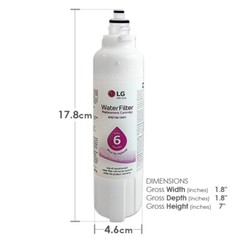 2 PACK LT800P Fit LG LT800P Black Replacement Refrigerator Water Filter New, USA