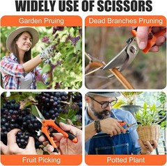 Pruning Scissors Garden Shears Hand Tools Plant Trimming Pruners 3 PCS-NEW