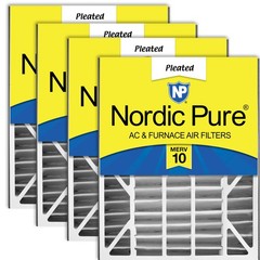 Filter 20x25x5 MERV 10 Replacement 4 Pack Nordic Pure 255649 Air 255649-102 Size