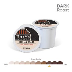 Tully’s Coffee Italian Roast Keurig K-Cup Pods, Dark Roast Coffee, 24 Count