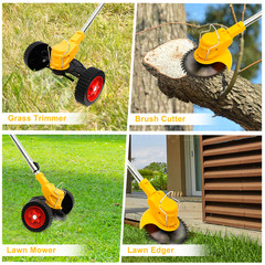 Electric Cordless Grass String Trimmer Lawn Edger Weed Wacker Cutter + 2 Battery