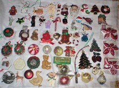CHRISTMAS ORNAMENTS HUGE LOT SOLD AS IS AS SHOWN