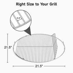 Weber 22″ Hinged Grill Grate 7436 Replacement 21.5″ Cooking Grate