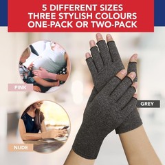 Doctor Developed Compression Gloves for Women and Men, Open-Finger Arthritis