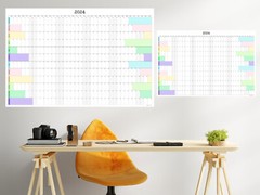 Large Wall Calendar Start On Any Month, 36″ x 24″ or 24″ x 16″