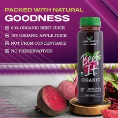 BEET IT Organic Beet Juice, 8.5 Ounce (Pack of 12) GMO-Free 100% Natural Beet Ju