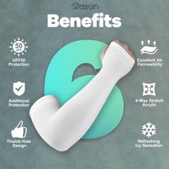 Arm Sleeves with Thumb Hole, Cooling UV Sun Protection Compression Tattoo Cover