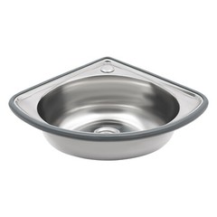 Stainless Steel Small Wall Mount Corner Bathroom Sink With Overflow Triangle