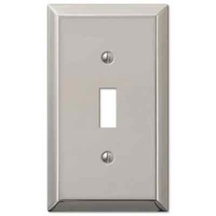 Electrical Switchplate Outlet Cover Century Brushed Nickel Single Double Triple