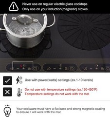 Lazy K Induction Cooktop Mat – Silicone Fiberglass Scratch Protector – for Magne