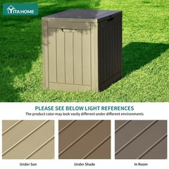 31 Gallon Waterproof Outdoor Storage Box, Lockable Lid for Patio, Pool & Garden
