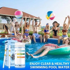 Accevo Hot Tub Test Strips，3-in-1 Pool Water Testing Kit for Chlorine/Bromine, p