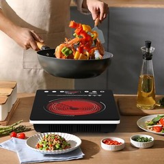 1800W Single Burner Electric Ceramic Cooktop 14″ Infrared Hot Plate Stove Top