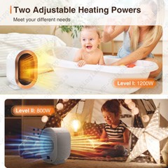 1200W Electric Space Heater Fast PTC Ceramic Instant Heating Fan for Room Indoor